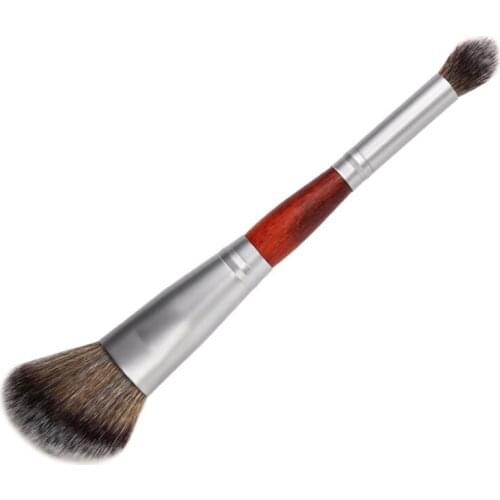 Single double-headed makeup brush three-color hair eye shadow brush beauty tool blush loose powder multifunction new style