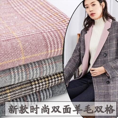 Autumn and Winter Thickened Thousand Bird Plaid Cloth Suit, Trousers and Woollen Cloth of British Style