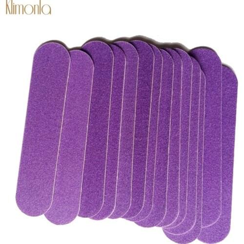 50pcs Purple Wooden Nail File Hot Disposable Double-sided Sandpaper Polishing Buffering Mini Fingernail Manicure Art Tools