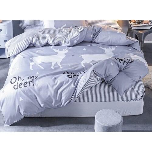 1PC Duvet Cover 140x200 260x220 240x220 Queen King Twin Full Quilt Cover Blanket Cover Bedding Nordic style Elk