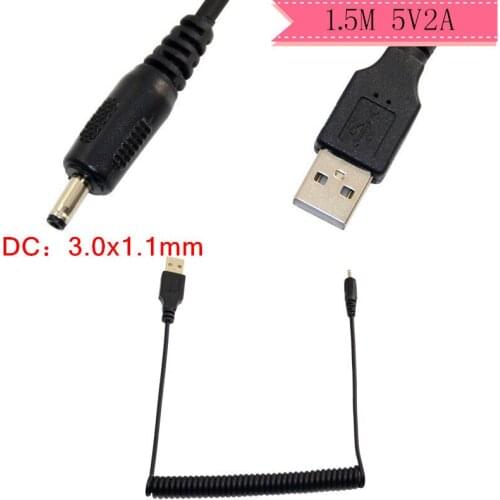 Spring Wire Huawei Mediapad S7/slim USB DC 3.0*1.1mm 3.0x1.1MM Charging Cable Dedicated USB Car Charging Cable 5V2A