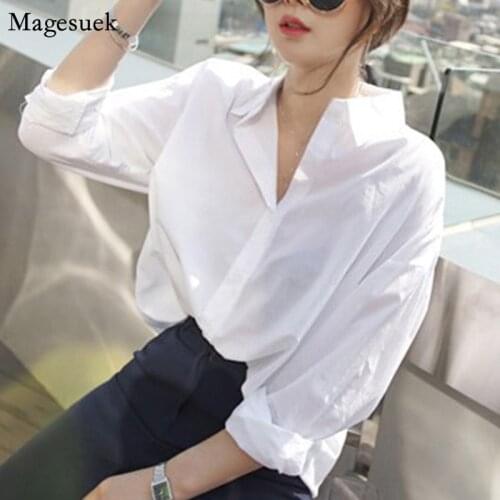 2021 Spring White Shirt Women Long Sleeve Plus Size Women Blouse Femme Cotton Shirts For Women Loose Casual Blouses Tops 8874