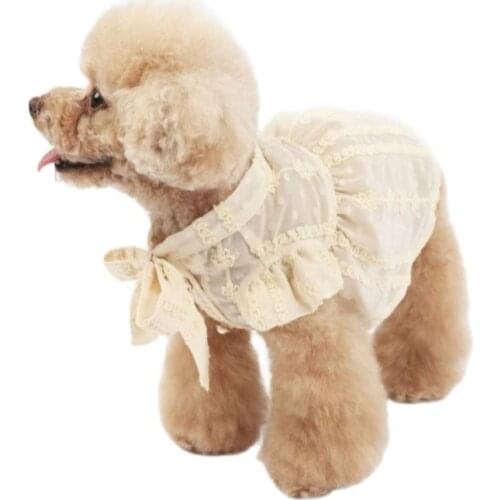 Chiffon Dog Dress Summer Cat Skirt Dog Clothes Chihuahua Yorkshire Pomeranian Clothing Puppy XXS Small Dog Costume Dresses 2021
