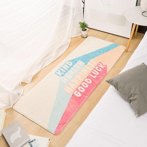 Nordic Cartoon Floor Mats Coffee Table Mat Anime Rug Home Absorben Kids Carpet Imitation Cashmere Bedside Carpets