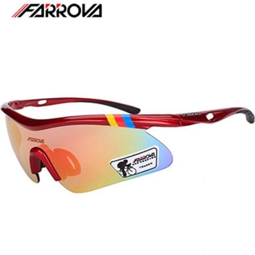 FARROVA Brand Sports Men Polarized Sunglasses UV400 Outdoor Cycling Glasses Mtb Mountain Bike Sports Goggles Sun Glasses