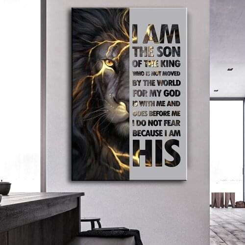 Modern Wall Art Inspirational Animal Lions Canvas Paintings Wall Art Posters Prints Wall Pictures for Living Room Home Cuadros