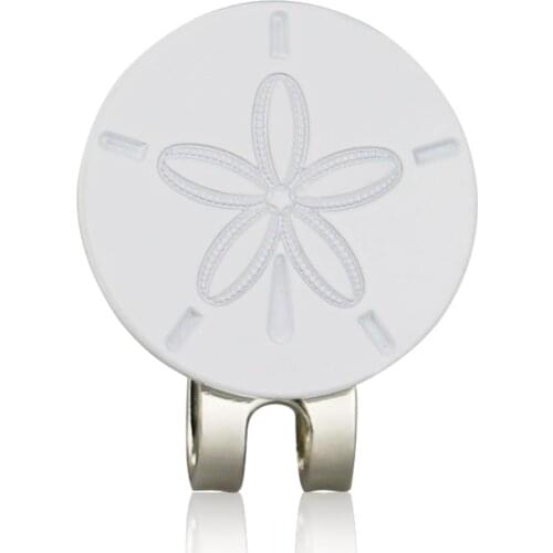 Free Shipping Sand Dollar Golf Ball Marker - W/Bonus Magnetic Hat Clip, 2pcs/lot