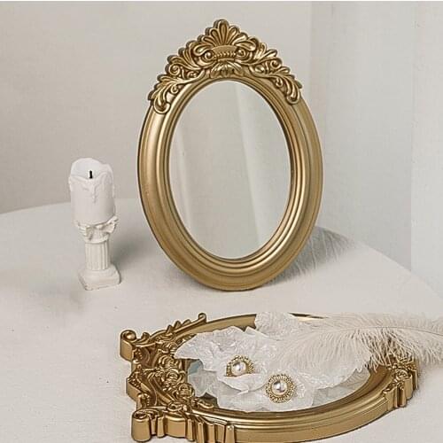 Makeup Mirror Mirrored Tray Vanity Perfume Jewelry Display Serving Tray Home European Storage Tray Cosmetic Tray Storage
