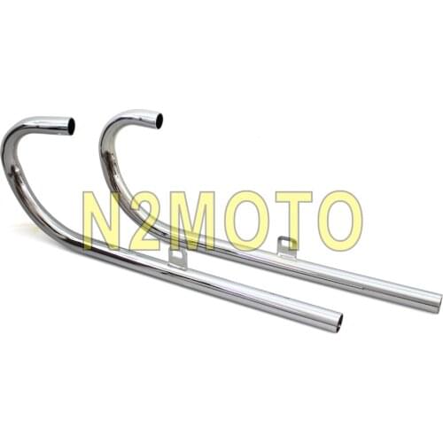 1 Pair Stainless Steel Chrome Exhaust Muffler Pipes 24HP Tube for BMW Ural K750 M1 M72 R71 R12 and Dnepr MT12 Side Car