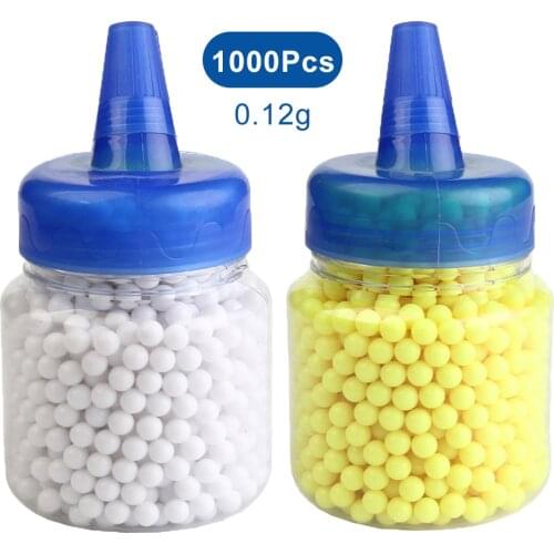 1000Pcs Shooting Airsoft Gun Plastic BB Bullet Balls Pellets Hunting Paintball Ammo Beads Tactical Pistol BBs with Bottlle