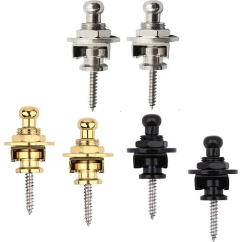 2PCS Guitar Strap Lock Buttons Metal Security Quick Release Guitar Strap Locks For All Acoustic Electric Bass Guitar Starp