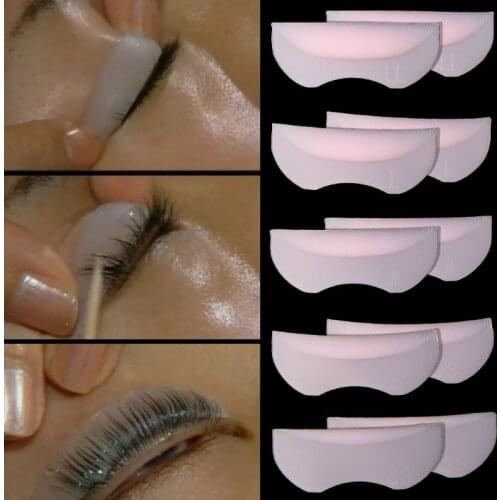 5 Pairs Silicone Perm Curler Curling Root Lifting False Fake Eyelash Shield Pad