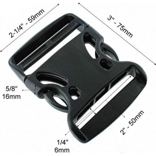 AINOMI BABY CARRIER ACCESSORY 2 inch Airloc Double Side Release Buckle plastic -50mm backpack, belts, and other outdoor products