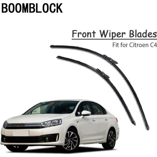 BOOMBLOCK For Citroen C4 MK1 MK2 2017 2016-2004 Hatchback Sedan Car Rubber Windscreen Wipers Blades Kit Rain Brush Accessories