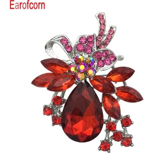 Earofcorn New Luxury Crystal Brooches Fashion Vintage Large Cool Design very delicate and attractive
