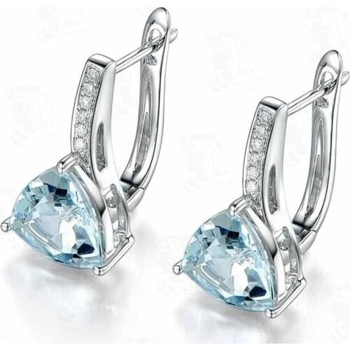 Elegant Women Rhinestone Inlaid Drop Huggie Earrings Eardrops New