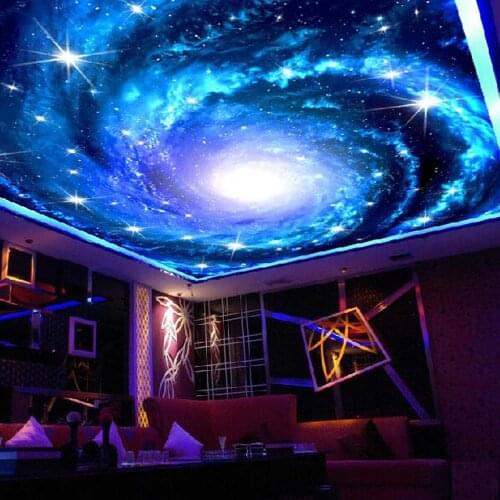 Universe Space Ceiling Murals Wallpaper 3D Photo Wall Paper Rolls for Living Room Wallpaper for Walls 3D Wall Painting