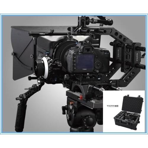 Tilta 3 DSLR video camera Rig movie Kit Follow focus Carbon Matte Box & Safety case15mm rod system Free shipping