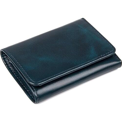 Unisex Short Storage Wallet Multi-Card Slots Casual Short Tri-fold Small Wallet New Leather Mens Wallet Card Holder Coin Purse
