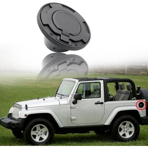 Car oil cover with key fuel tank cap Wrangler modified accessories black fuel tank cap For Jeep Wrangler JK 2007-2016