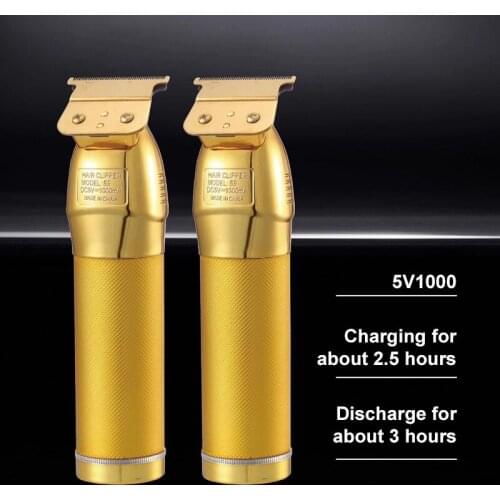 1pc Rechargeable Hair Clipper Razor Electric Clipper Electric t-Shaped Golden Hair Clipper Outline Finishing Machine Beard