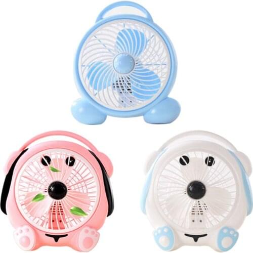 Cute Cartoon Mini Fan Strong Wind Desktop Cooling Fan Air Cooler for Home Office K92C