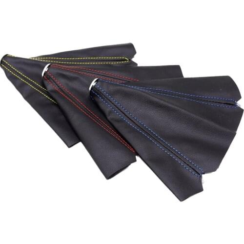 Car Modification Gear Cover PU Leather Manual Shift Cover Waterproof Dustproof Shifter Boot Cover Universal for Most Vehicles