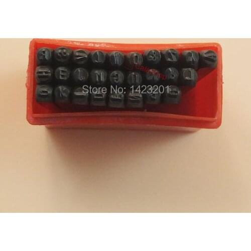 One set 3mm Steel Stamp Letter Die Punch Jewelers Set Metal in Case F327