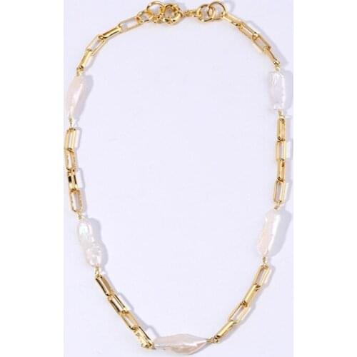 Natural baroque chain joint necklace high quality jewelry for ffice lady or fashion person
