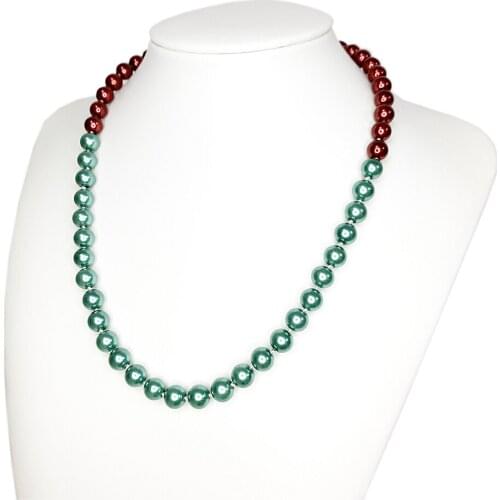 8 Types Fashion Handmade Knotted Strand Necklace 18" South Sea Shell Pearl Chain Necklaces 8mm 10mm Round Beads Jewelry B502