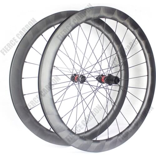 FIERCE 700C Road Xlight Wheel 30mm/38mm Depth 26mm Width Carbon Wheelset NOVATEC 411-412SB Hub Thru Axle Disc Brake Sapim Spokes