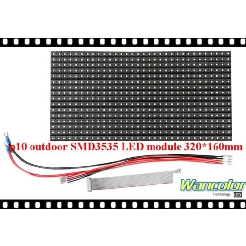 P10 outdoor SMD3535 Full Color LED display Module (320*160mm) 32*16 pixels high brightness 1/2 scan