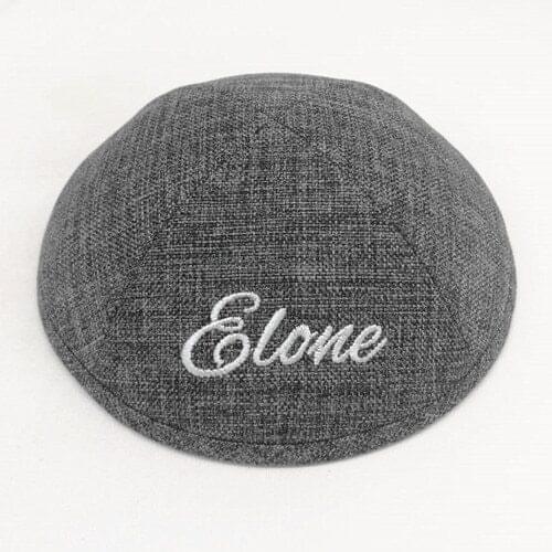 Custom products Embroidery imprint 19cm Kippot Kippa Yarmulke Kipa Jewish kippah kullies Jewish Beanies