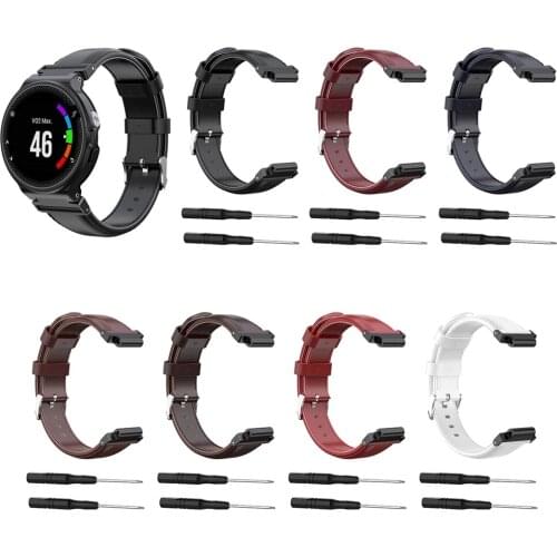 Leatrher Wristband For Garmin Forerunner 735XT 735/220/230/235/620/630 Smart Watch Soft Genuine Leather Strap Replace Watch Band
