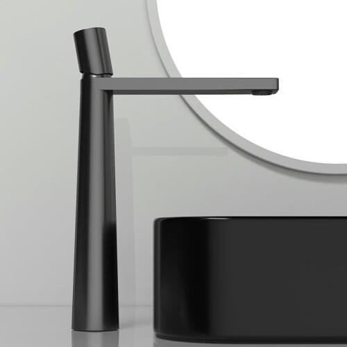 New Basin Faucet Black Solid Brass Sink Mixer Tap Hot and Cold Unique Design Basin Lavtory Faucet