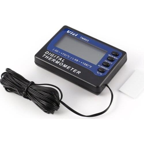 TM803 Digital LCD Display Thermometer Refrigerator Freezer Aquarium Medicine Box Temperature Sensor Meter Alarm Thermograph