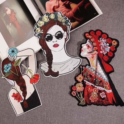 Embroidered Cartoon Girl Patch Clothing Shoes Hats Luggage Accessories Ornament Accessories Cloth Sticker Badge Sew on Patches