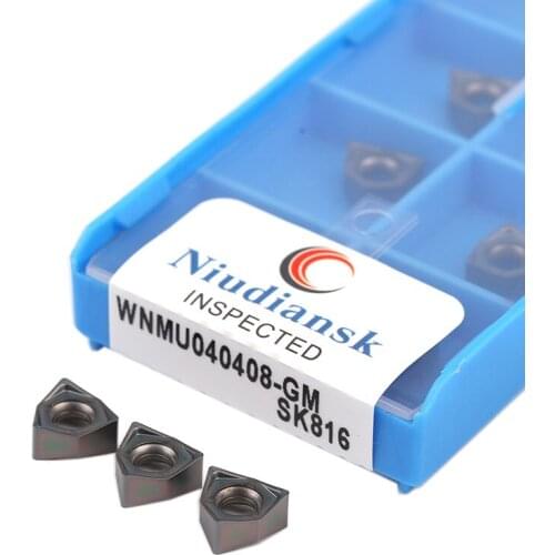 WNMU040408-GM SK816 Hardened Steel Color Blades Double-side Hex Right Angle Fast Feed Carbide Inserts CNC Lathe Milling Cutter