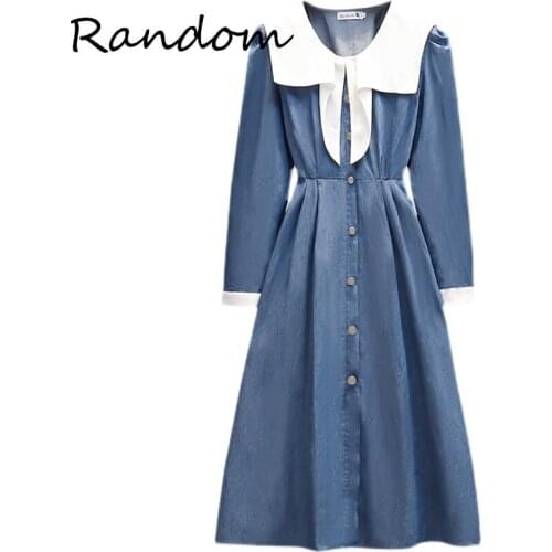 XING WEI SI Fashion Denim Dresses