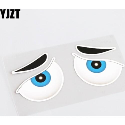 YJZT 14.5CM*6CM Cartoon Animal Eye Of Car-styling Car Sticker Decal PVC Accessories 13-0495