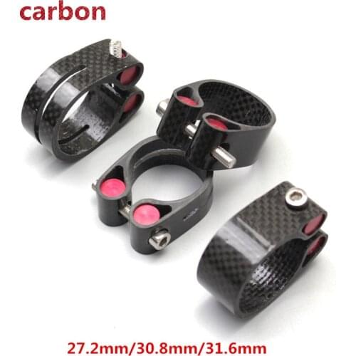 Bicycle carbon fiber seat post clamp 27.2mm 30.8mm 31.6mm locking seat tube clip carbon ultralight seatpost accessories