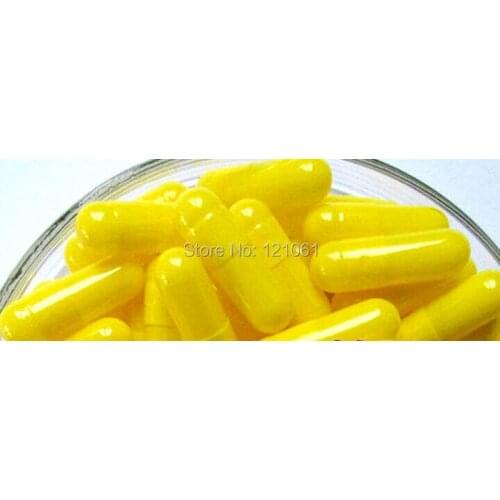 0# 2,000pcs! yellow-yellow colored empty capsules size 0,hard gelatin empty capsules(joined or seperated capsules size 0)