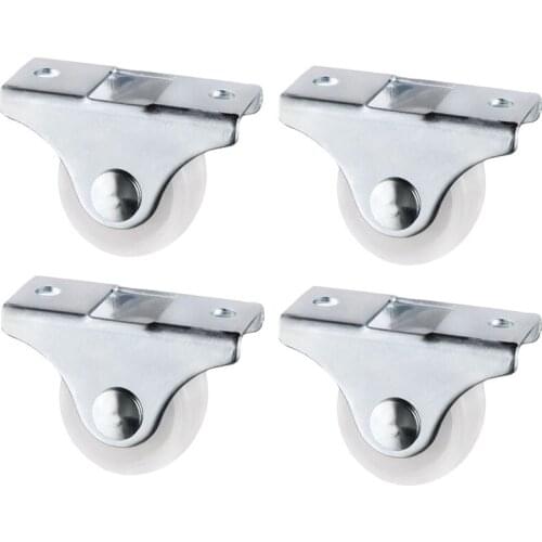 1 Inch Rail Wheel Fixed Casters White Guide Wheel Furniture Drawer Caster Wear Resistant Pulle