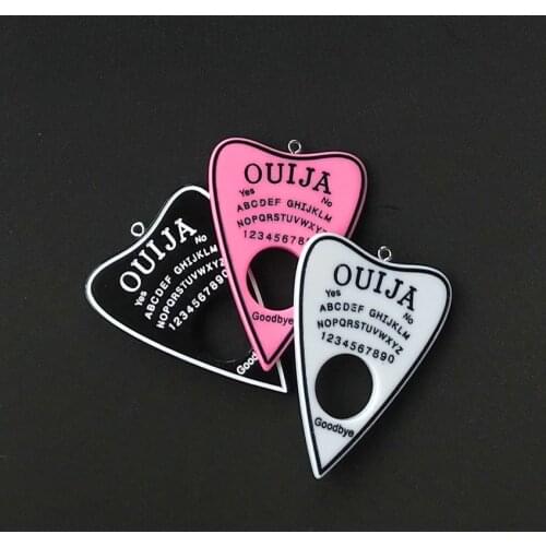 10Pcs 42*60mm Ouija Planchette Charms Flatback Resin Cabochons DIY Accessory for Necklace Pendant