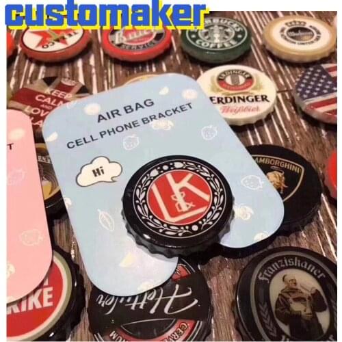 100pcs/lot CUSTOMIZED phone bracket airbag Expanding Stand Finger Retractable mobile phone airbag holder wine cap airbag holder