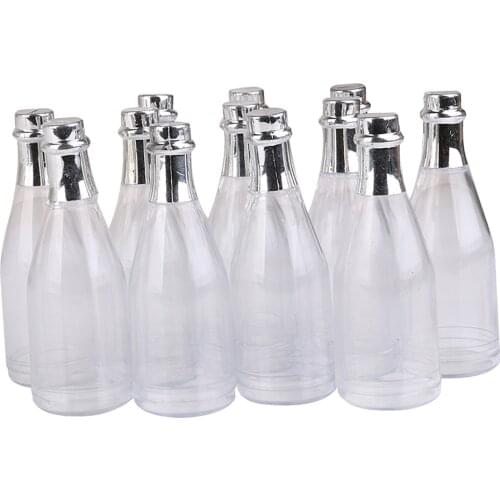 12Stk. Plastic Gift Box Gift Fake Cardboard Box With Champagne Bottle Design For Wedding Baptism And Birthday
