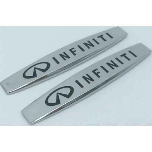 2pcs Infiniti Car Fender side Emblem Badge Decal rear bumper trunk Sticker styling for q30 q50 g35 g37 fx35 fx37