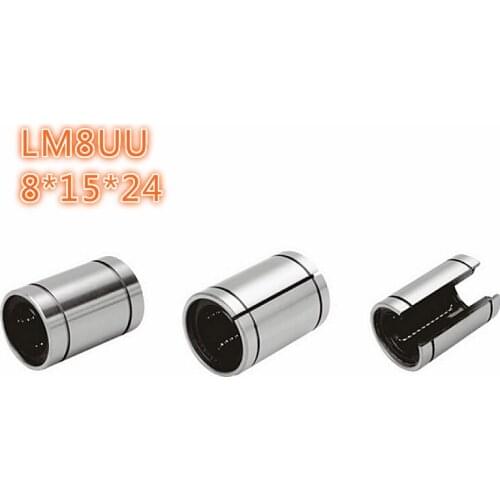2pc High-quality linear bearing LM8UU size 8*15*24 bearings for tranmition jmc
