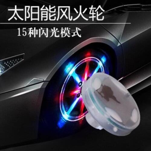20pcs/lot Solar Energy Auto Car Wheels Flash Decorative Waterproof Light Car Tyre Valve Cap Light Lamp RGB Color Wholesale