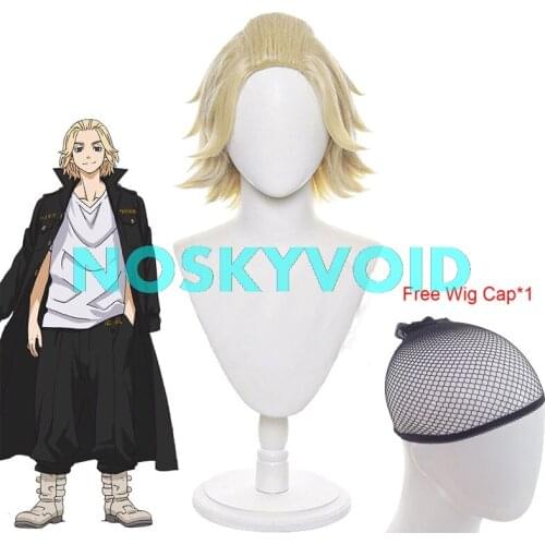 2021 Sano Manjiro Cosplay Wig Tokyo Revengers Costume Mikey Headwear Adult Headgear Free Wigs Cap